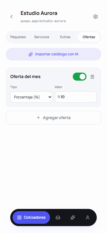 Crea descuentos por tiempo limitado